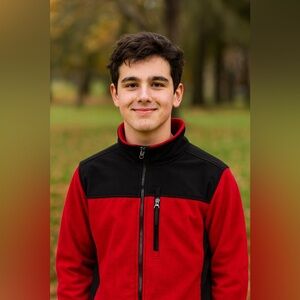 EUC Boys Mountain Xpedition red and black Jacket Size LG (10-12)